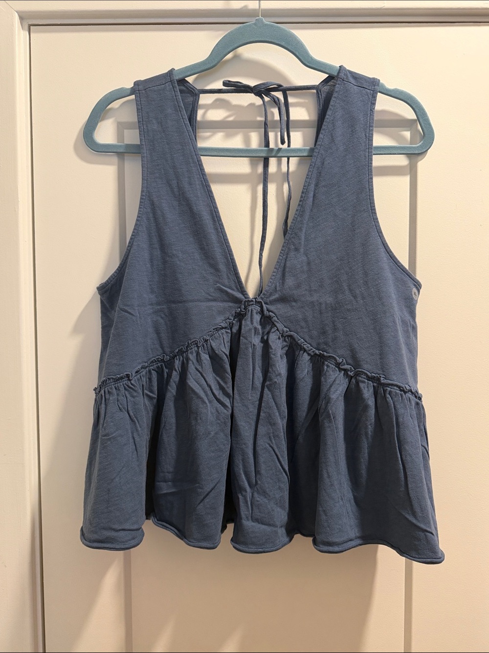 America Eagle Blue Peplum Top
